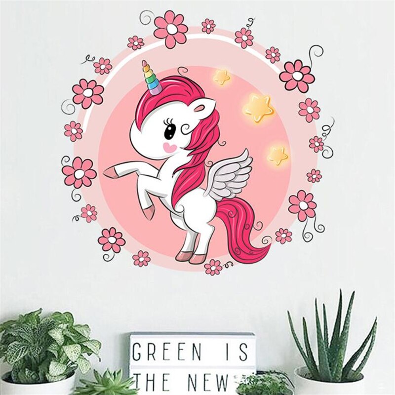 Stickers mural licorne