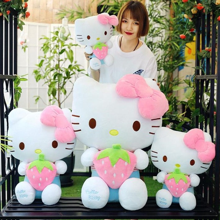 Peluche  hello Kitty fraise 30-65cm