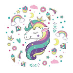 stickers tête de licorne