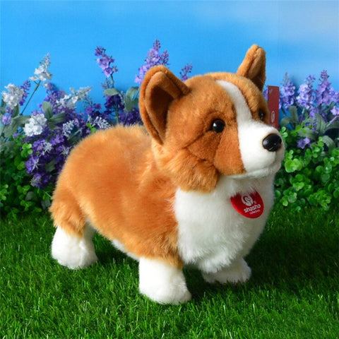 Peluche corgi réaliste