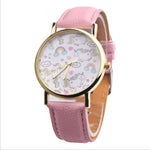 Montre avec motifs de licorne kawaii
 bracelet gris