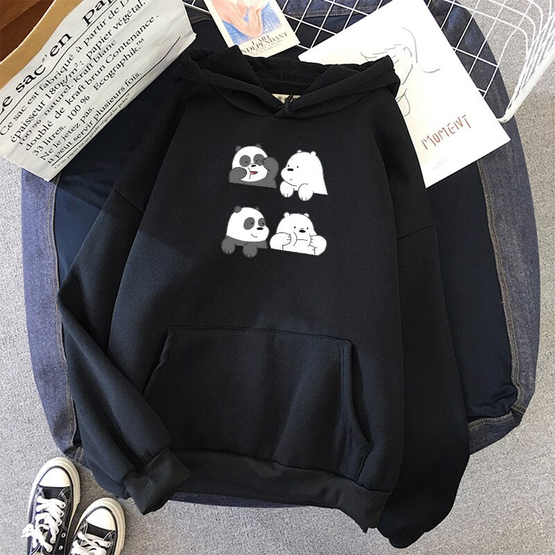 Kpop  Sweatshirt panda à capuche à manches longue