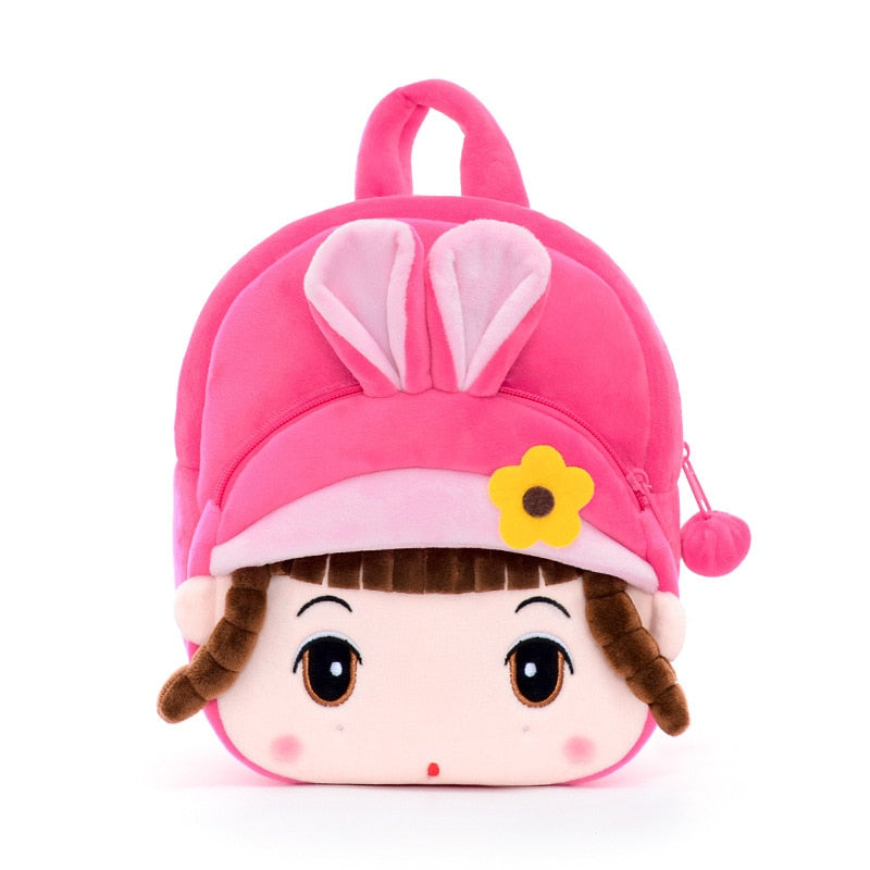 Sac maternelle avec animaux kawaii : Fillette lapin rose