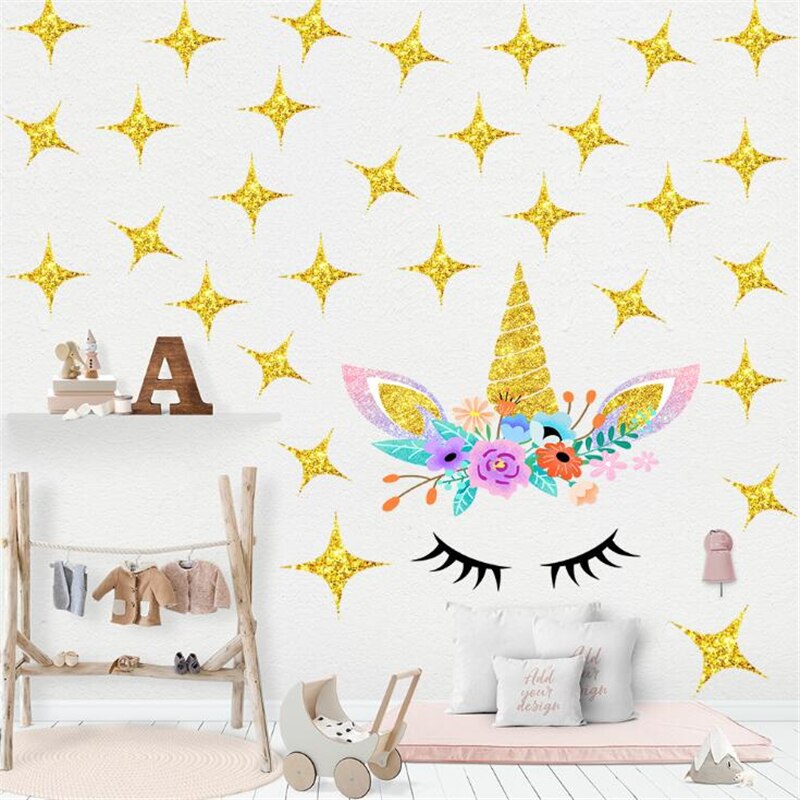 Stickers mural licorne