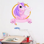 Stickers mural licorne