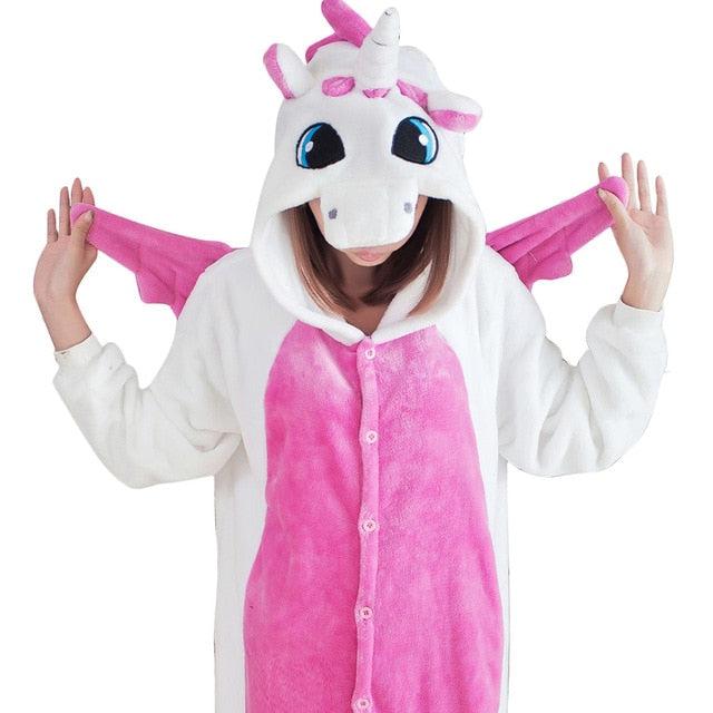 pyjama combinaison licorne rose