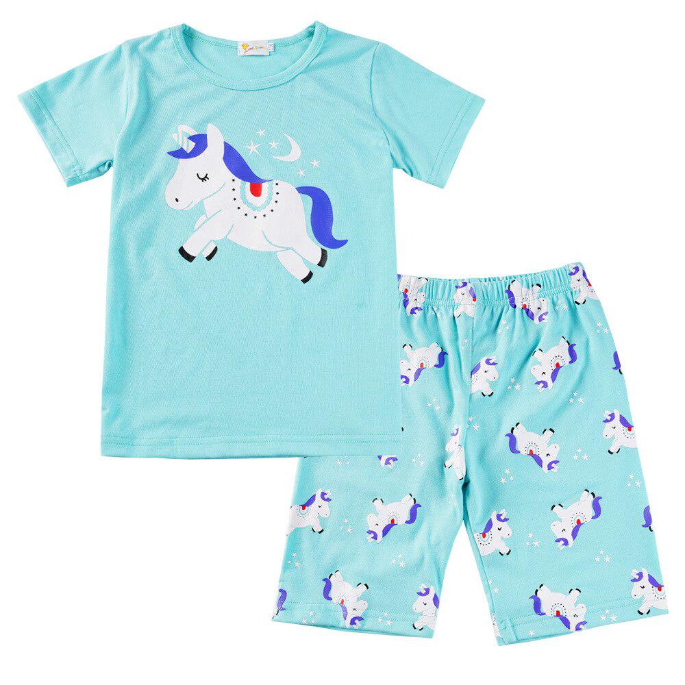 pyjama licorne bleu ciel | été | Licorne Kawaii