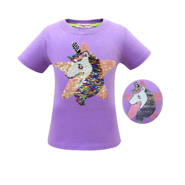 t shirt licorne fille