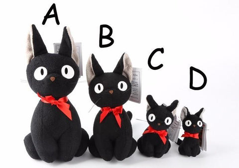 Coussin rond en peluche pour enfants, 20/30/40cm, chat mignon et doux,  Kawaii, blanc, noir