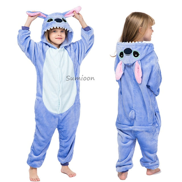 Kigurumi Onesie Kids Unicorn Pajamas For Children Animal Cartoon Blanket Sleepers Baby Costume Winter Boy Girl Licorne Jumspuit