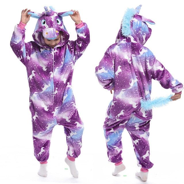 Kigurumi Onesie Kids Unicorn Pajamas For Children Animal Cartoon Blanket Sleepers Baby Costume Winter Boy Girl Licorne Jumspuit