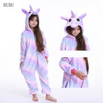 Kigurumi Onesie Kids Unicorn Pajamas For Children Animal Cartoon Blanket Sleepers Baby Costume Winter Boy Girl Licorne Jumspuit