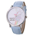 Montre licorne "rien n'est impossible"