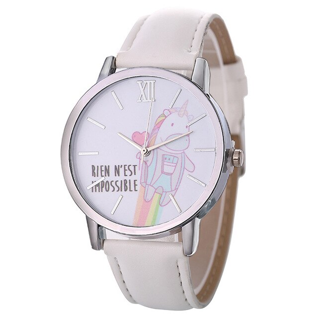 Montre licorne "rien n'est impossible"