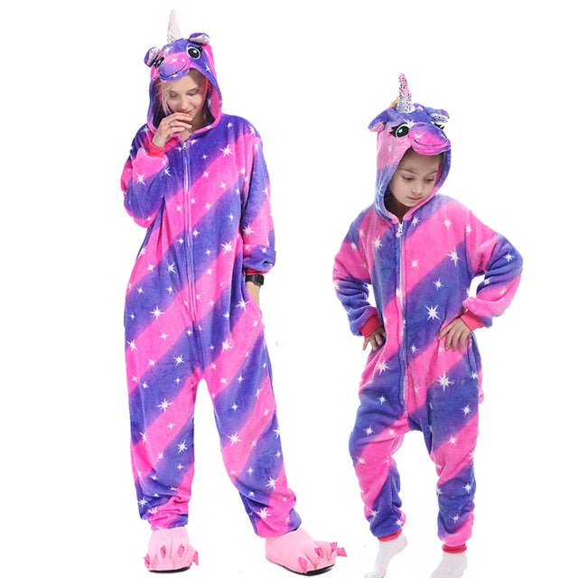 pyjama licorne avec fermeture eclair