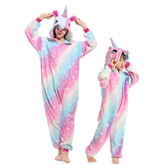 pyjama licorne avec fermeture eclair