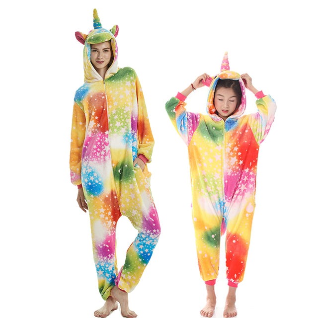 pyjama licorne avec fermeture eclair