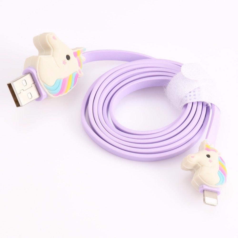 Cable USB licorne pour androïde ou Iphone | Licorne Kawaii