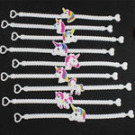 Bracelet licorne fille  en caoutchouc (10 pcs)